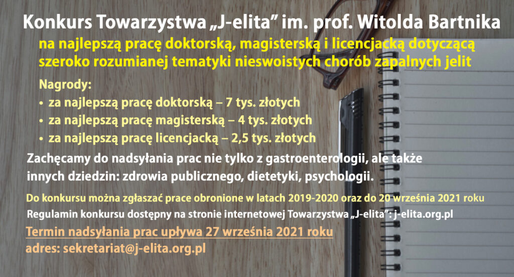 konkurs towarzystwa "J-elita" im. prof. Witolda Bardnika